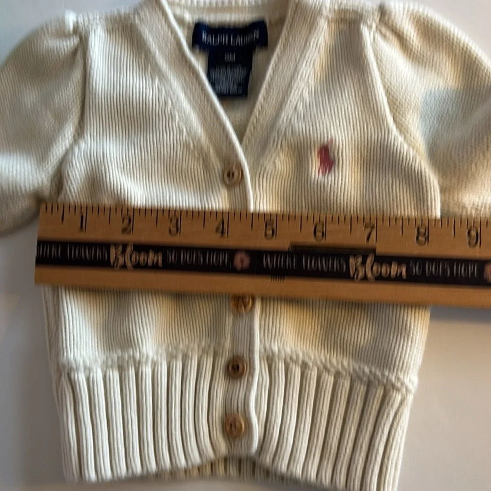 Ralph Lauren Cream Cableknit Cardigan 9M Baby Girl Ralph Lauren Cream Cardigan